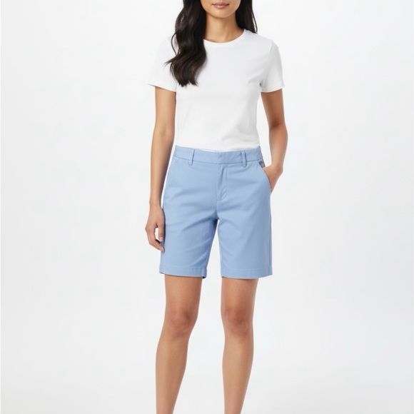 Vince Pants - Vince Women’s Sky Blue Cotton Stretch Bermuda Shorts – Size 4